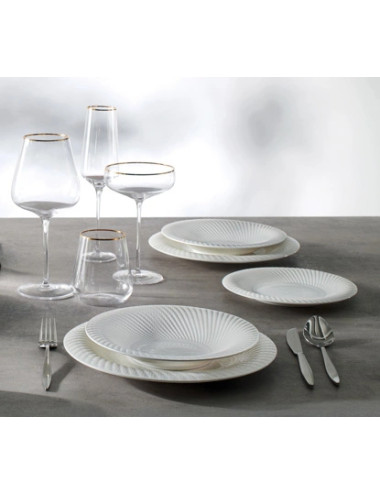 TAVOLA 18 PZ OPTICAL NEW BONE CHINA | Brandani