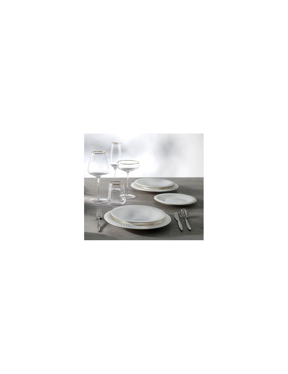 TAVOLA 18 PZ OPTICAL NEW BONE CHINA | Brandani