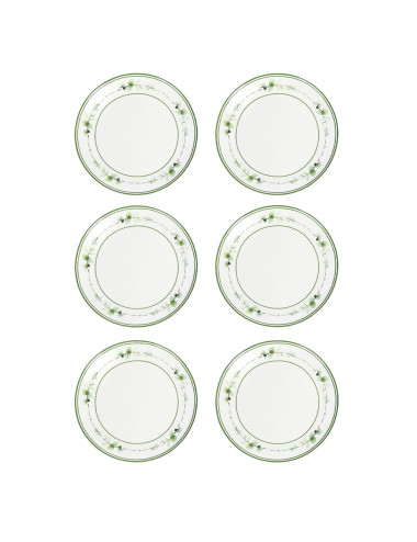 PIATTINO PANE & PASTRY FLORA SET 6 PZ NEW BONE CHINA | Brandani