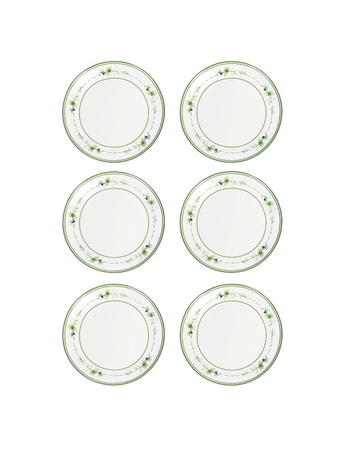 PIATTINO PANE & PASTRY FLORA SET 6 PZ NEW BONE CHINA | Brandani