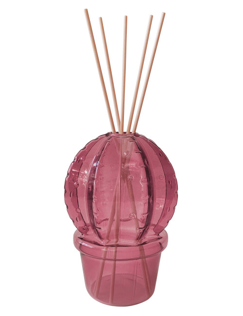 CACTUS PURPLE GLASS FRAGRANCE DIFFUSER W/FIBER WOOD STICKS | Brandani