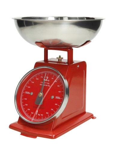 STAINLESS OPAQUE RED VINTAGE SCALES | Brandani