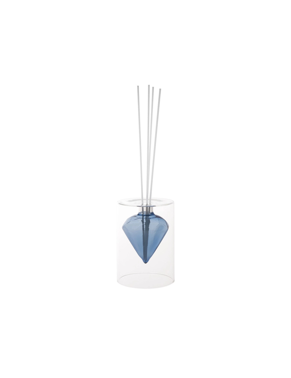 DIFFUSORE DI FRAGRANZA DIAMOND BLUE VETRO C/BASTONCINI FIBE | Brandani