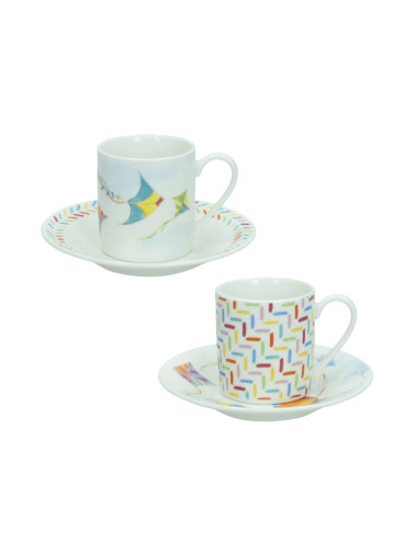 TAZZINA CAFFE' ARIA SET 2 PZ NEW BONE CHINA  | Brandani