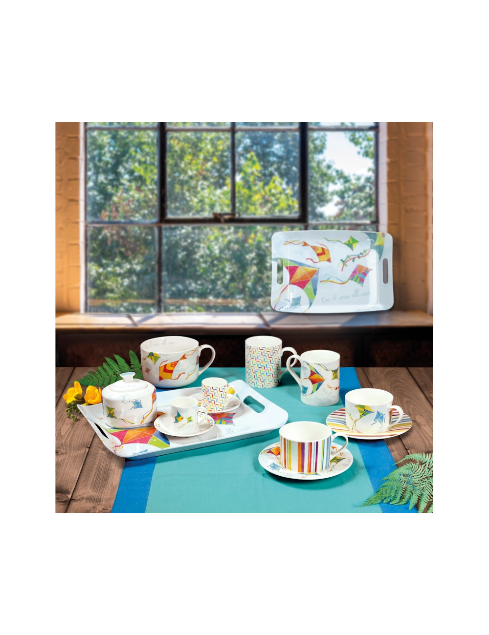 TAZZINA CAFFE' ARIA SET 2 PZ NEW BONE CHINA  | Brandani