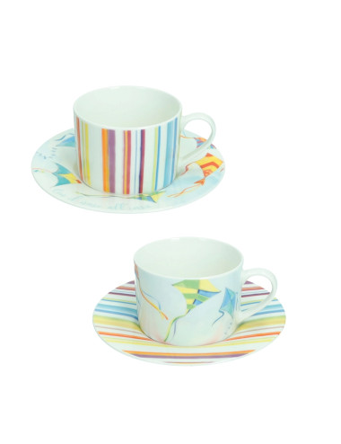 TAZZA THE' ARIA SET 2 PZ NEW BONE CHINA  | Brandani