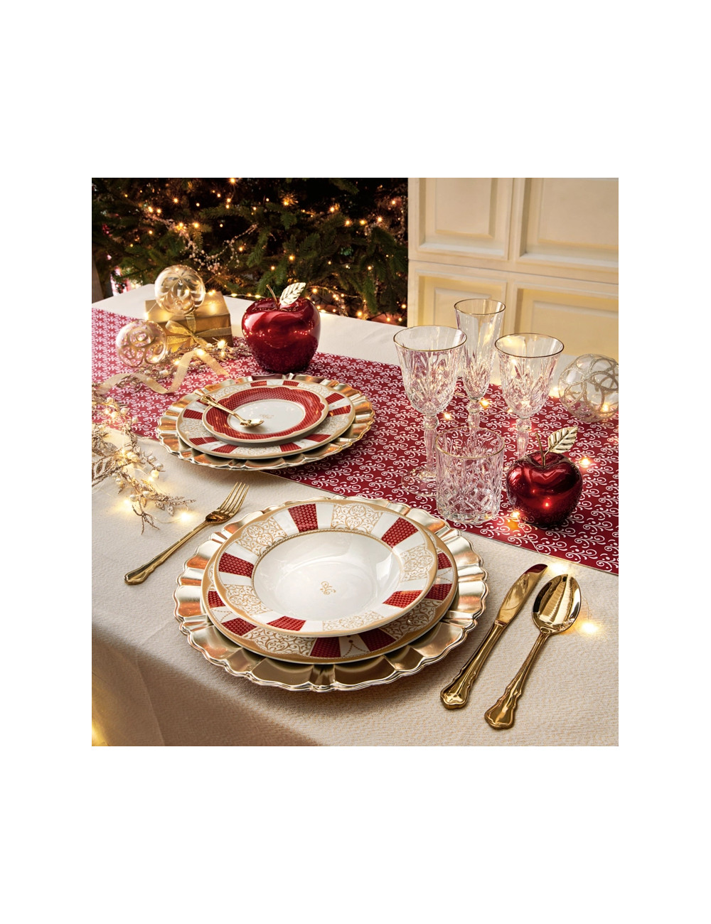 SOTTOPIATTO DECO ORO SET 4 PZ PP | Brandani