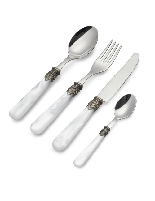 WHITE PEARL 16 PCS STAINLESS STEEL CUTLERY SET | Brandani