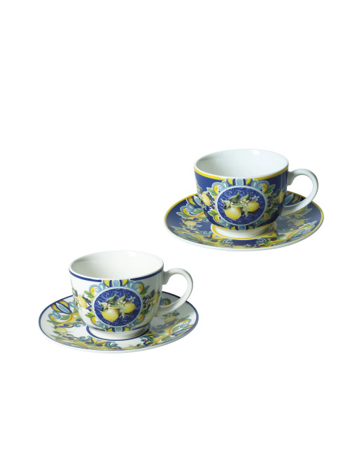 TAZZINA CAFFE CITRUS SET 2 PZ NEW BONE CHINA | Brandani