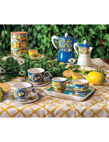 TAZZINA CAFFE CITRUS SET 2 PZ NEW BONE CHINA | Brandani