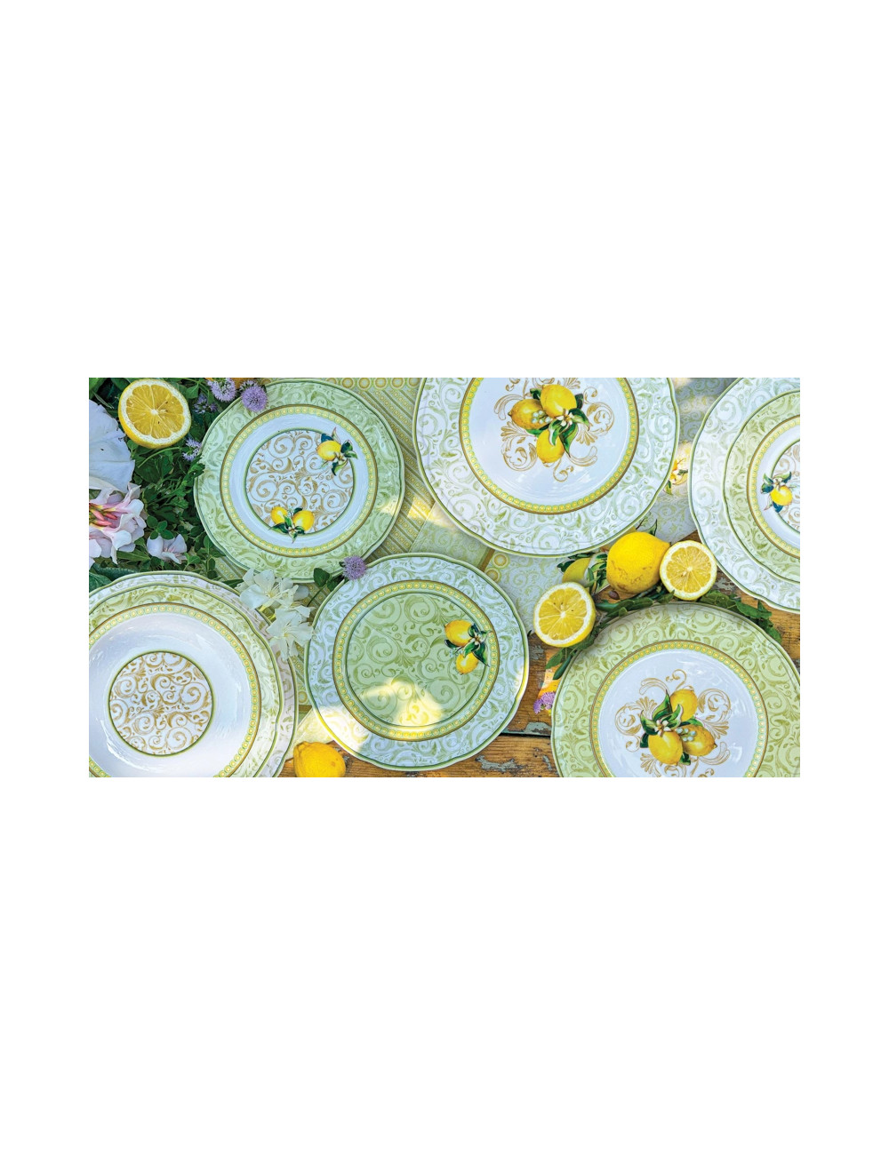 TAVOLA 18 PEZZI LIMONI NEW BONE CHINA | Brandani