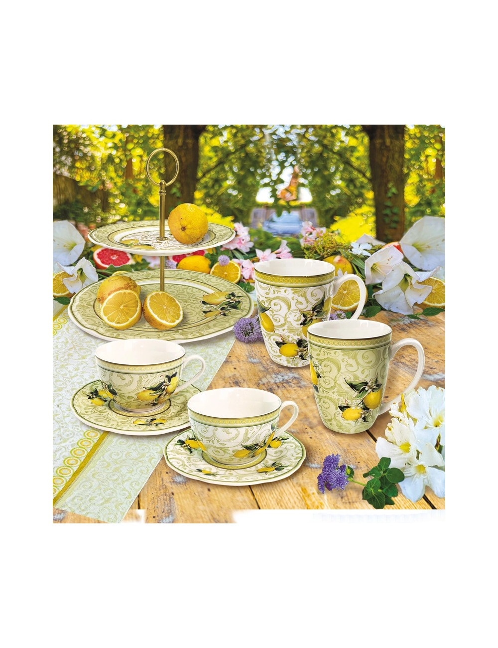 TAZZA THE' LIMONI SET 2 PEZZI NEW BONE CHINA | Brandani