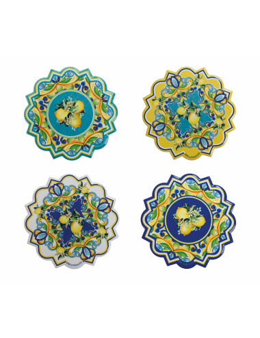 DECORATION CITRUS SET 4 PEZZI CERAMICA/SUGHERO | Brandani