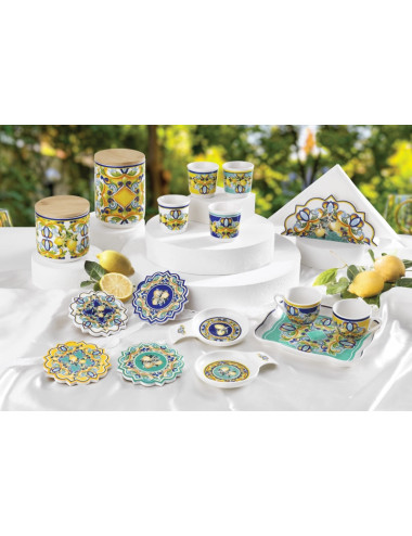 DECORATION CITRUS SET 4 PEZZI CERAMICA/SUGHERO | Brandani