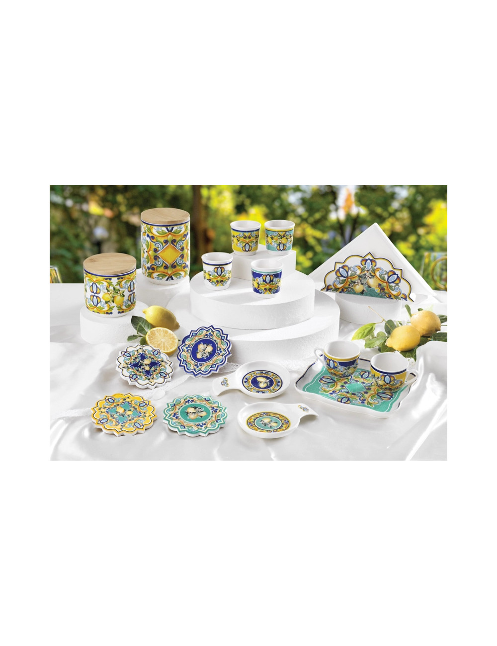 DECORATION CITRUS SET 4 PEZZI CERAMICA/SUGHERO | Brandani