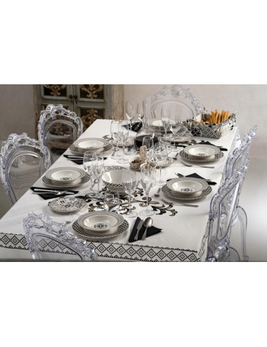 ALHAMBRA SET 18 PCS PORCELAIN DINNER SERVICE | Brandani