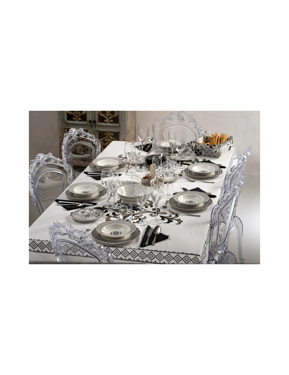 ALHAMBRA SET 18 PCS PORCELAIN DINNER SERVICE | Brandani