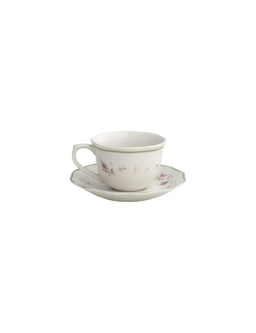 TAZZA THE NONNA ROSA SET 2 PZ PORCELLANA | Brandani