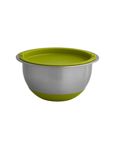 CONTENITORE BOMBETTA CON BASE E TAPPO VERDE INOX E SILICONE | Brandani