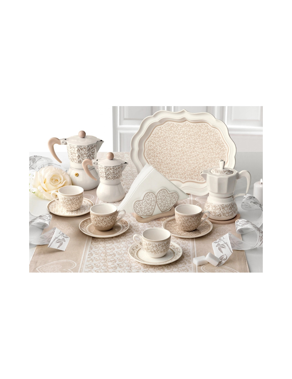 RICCIOLI DI FATA PORCELAIN 2 PCS COFFEE CUPS SET  | Brandani