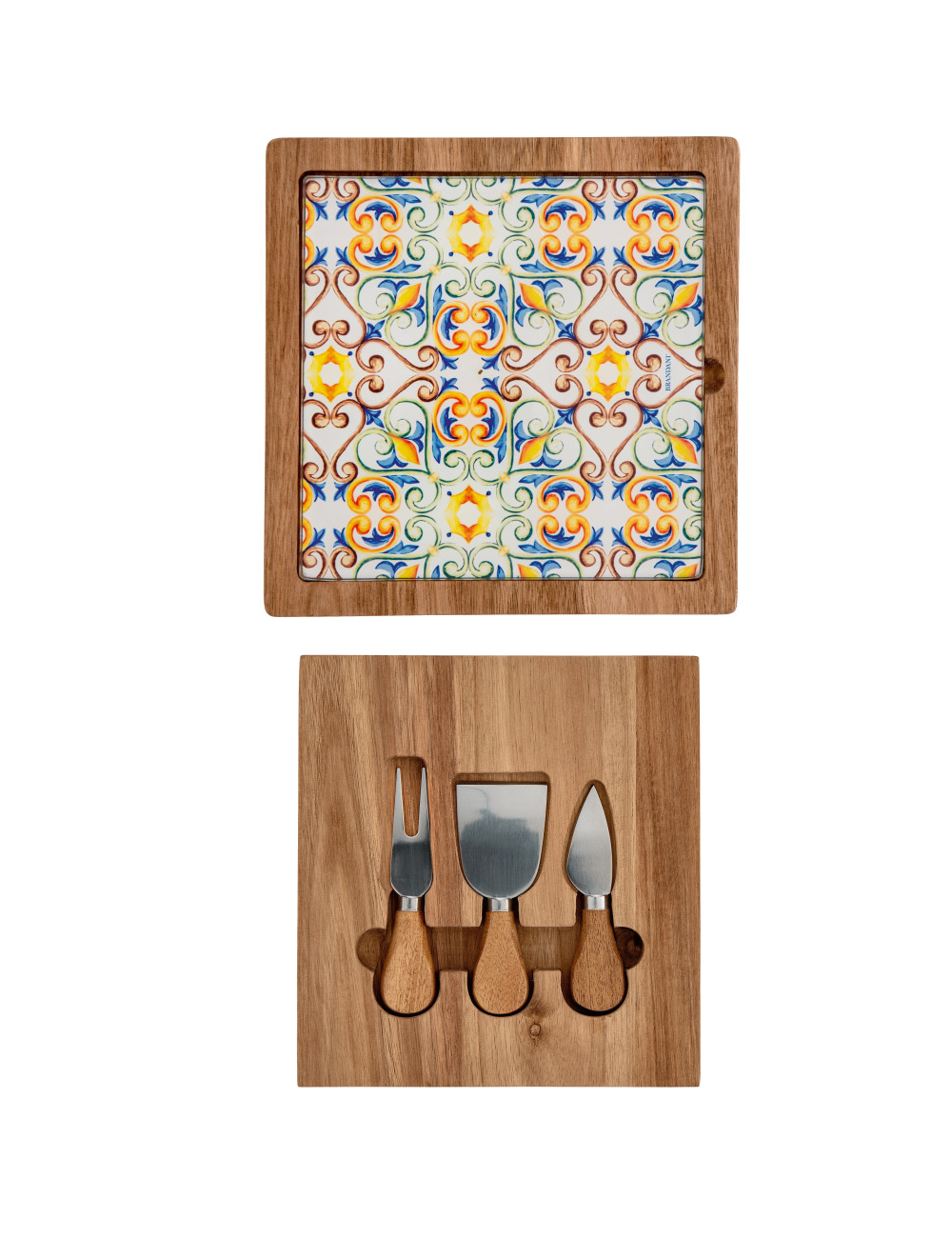 MEDICEA ACACIA/GLASS CUTTING BOARD WITH CASE FOR ACACIA/STA | Brandani