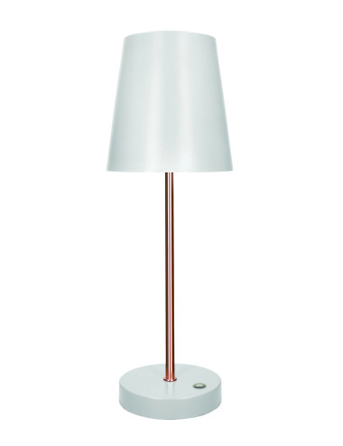 ALTAIR LED TOUCH LAMP WHITE/ROSE GOLD METAL | Brandani