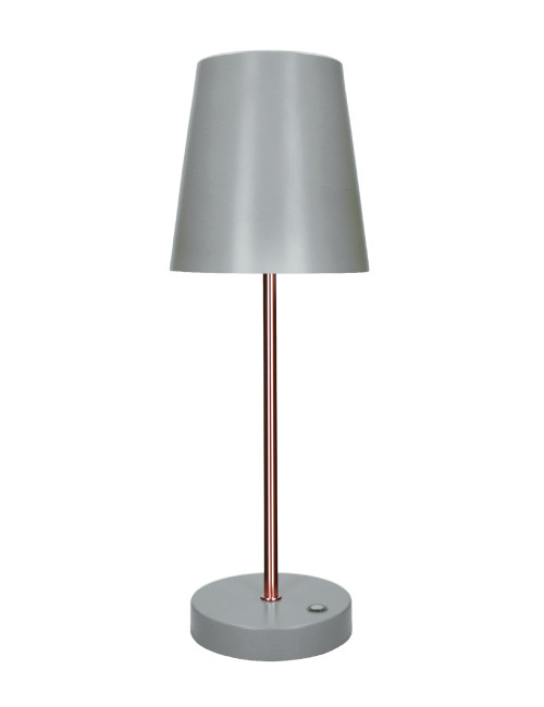 ALTAIR LED TOUCH LAMP DOVE-GREY/ROSE GOLD METAL | Brandani