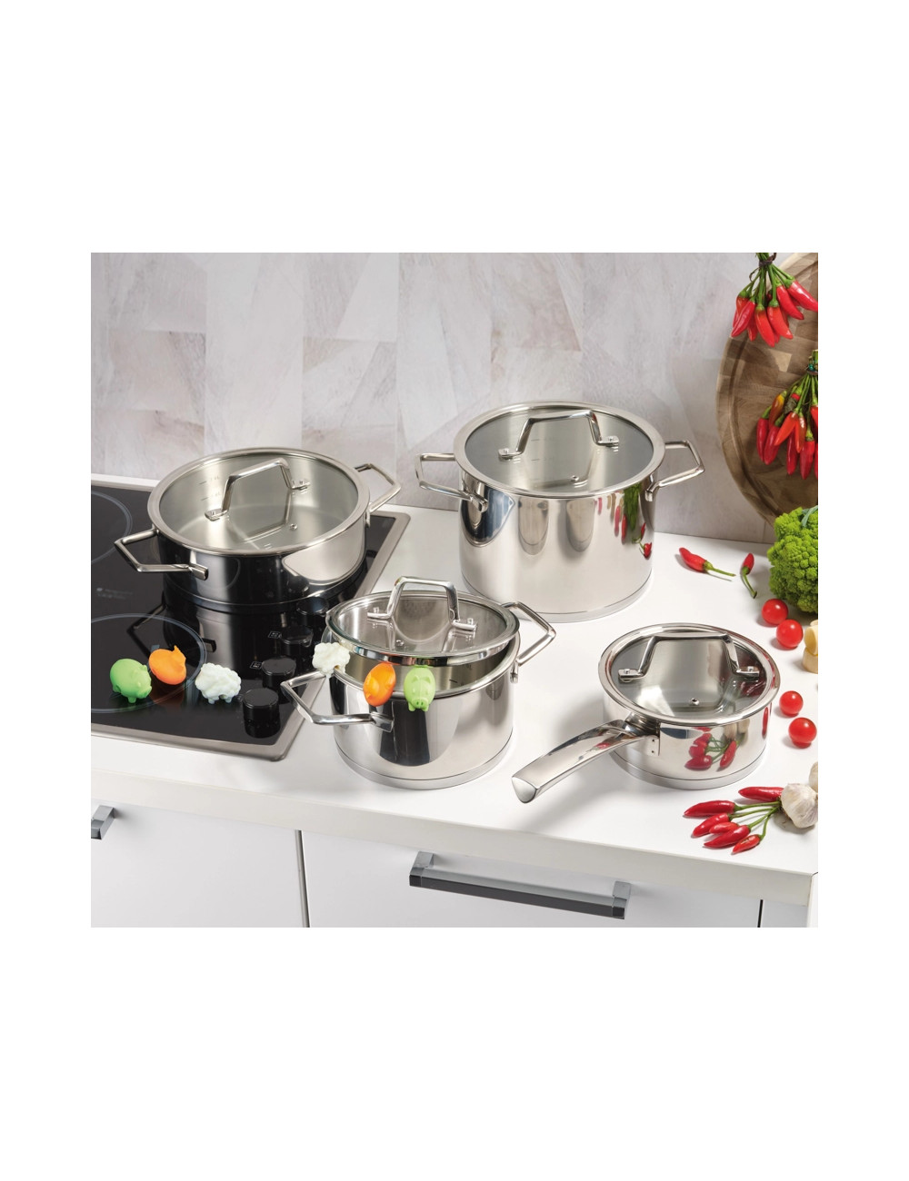 ALZA COPERCHIO ANIMALETTI COLORI E SOGGETTI ASSORTITI SET 3 | Brandani