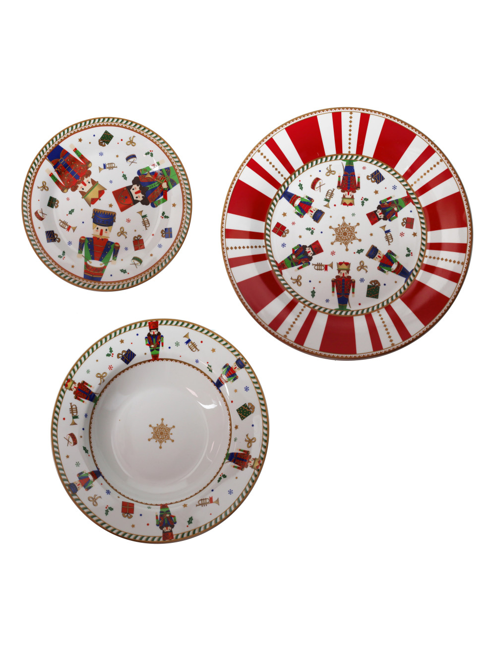 PORCELAIN 18 PC NUTCRACKER DINNER SERVICE | Brandani