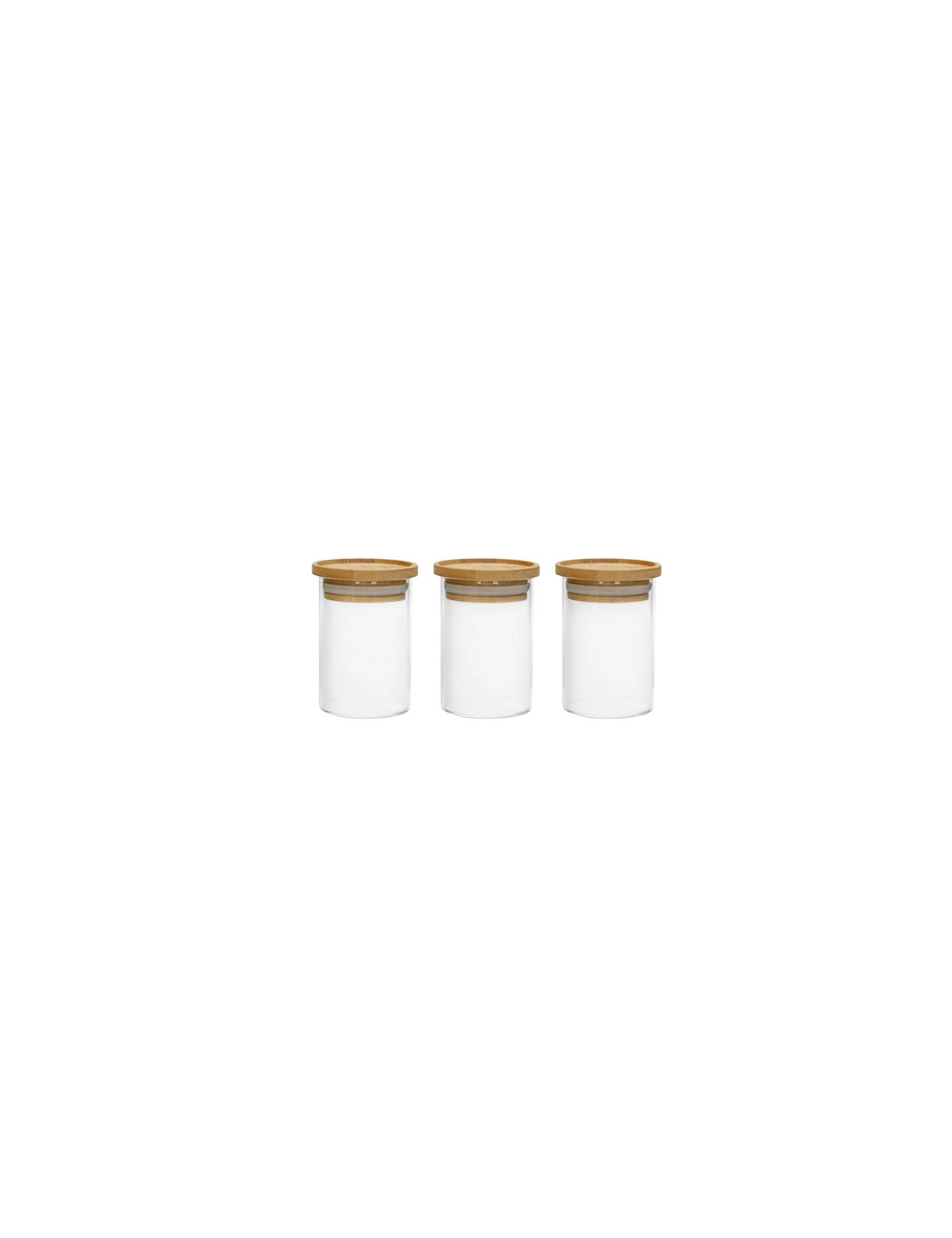 BARATTOLO PORTASPEZIE VETRO BOROSILICATO C/BAMBOO SET 3PZ | Brandani