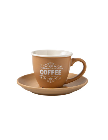 COFFEE CUPS ASSORTED COLORS AND DECORATIONS 4 PCS SET NEW B | Brandani