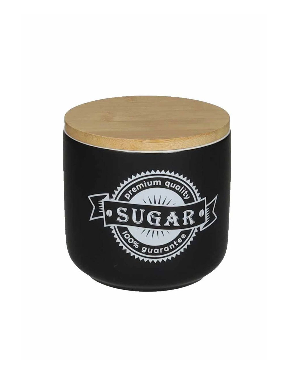 NEW BONE CHINA SUGAR JAR WITH BAMBOO LID | Brandani