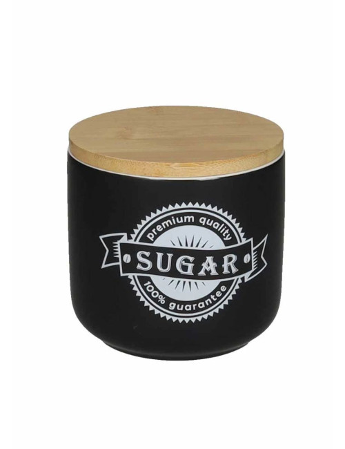 NEW BONE CHINA SUGAR JAR WITH BAMBOO LID | Brandani