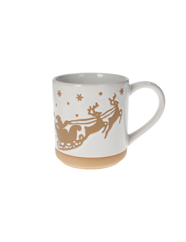 GINGERBREAD SLEIGH MUG STONEWARE | Brandani