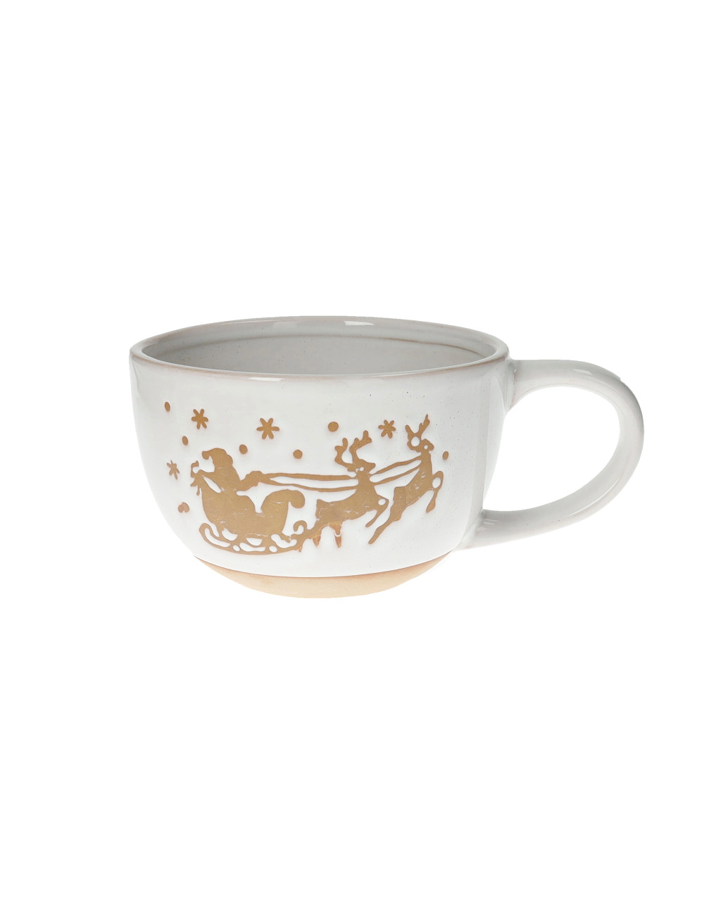 GINGERBREAD SLEIGH BREAKFAST CUP STONEWARE | Brandani