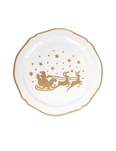 GINGERBREAD SLEIGH PLATE STONEWARE | Brandani