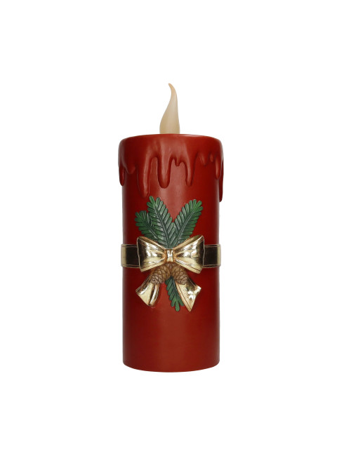 CANDELA CHRISTMAS ROSSA C/LED RESINA | Brandani