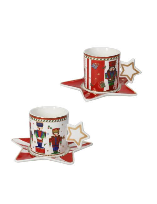 TAZZA LO SCHIACCIANOCI SET 2 PEZZI NEW BONE CHINA | Brandani