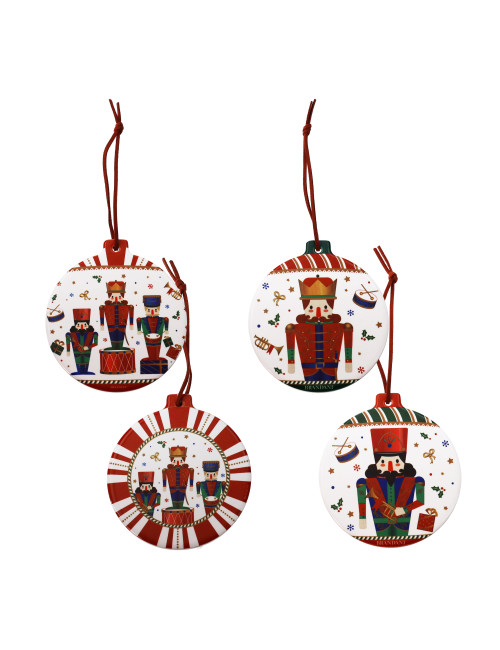 DECORATION LO SCHIACCIANOCI PALLINA SET 4 PEZZI CERAMICA/SU | Brandani