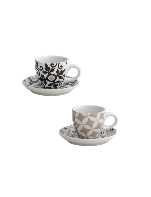 TAZZINA CAFFE ALHAMBRA SET 2 PEZZI IN PORCELLANA | Brandani