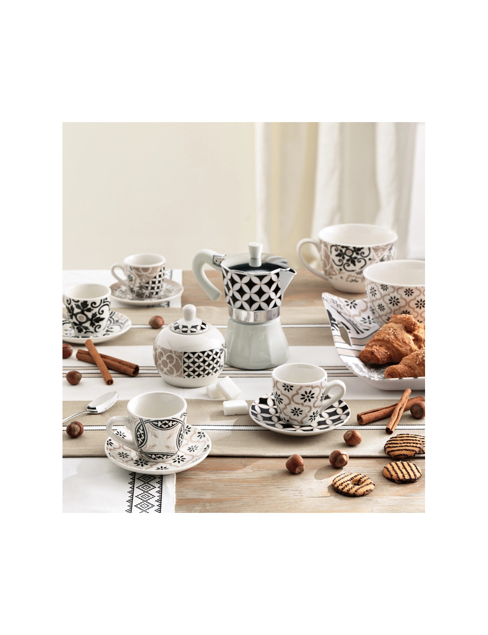 TAZZINA CAFFE ALHAMBRA SET 2 PEZZI IN PORCELLANA | Brandani