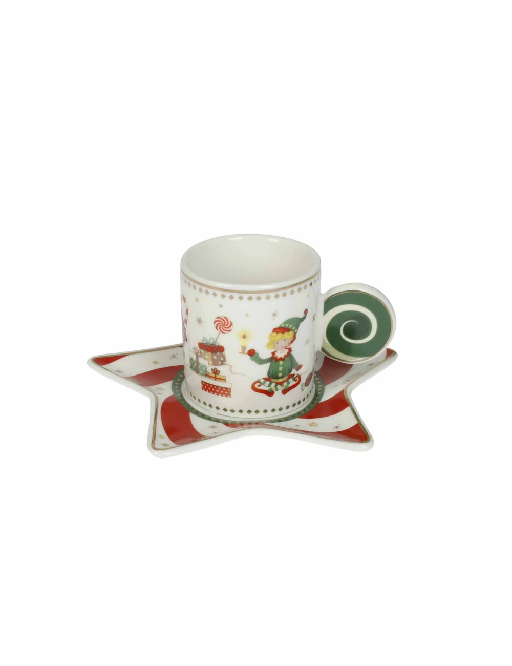 TAZZINA CAFFE' ELFOMAGIA SET 2 PZ NEW BONE CHINA | Brandani