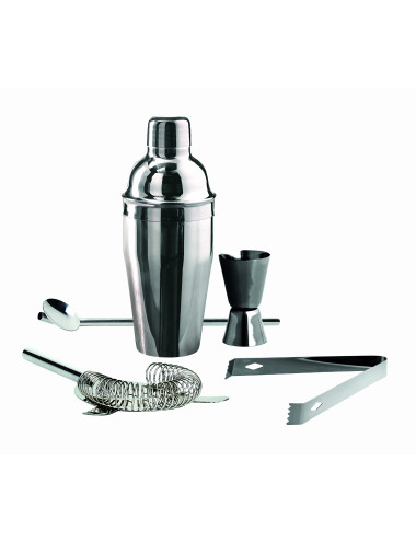 COCKTAIL SET CON ACCESSORI SET 5 PZ INOX | Brandani