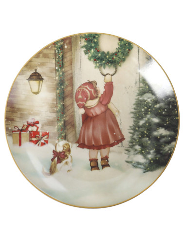 CUCCIOLI PORCELAIN PLATE (GIRL) | Brandani