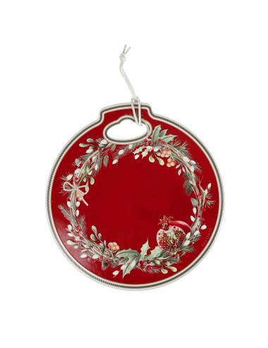 CERAMIC/CORK RED CAROL DECORATION | Brandani