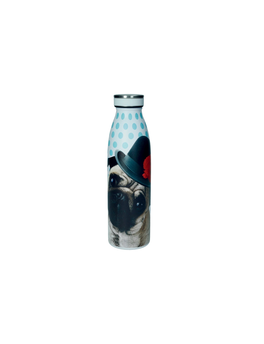 BOTTIGLIA TERMICA FUNNY ZOO 500ML C/CHIUS ERM SOGG.ASS INOX | Brandani