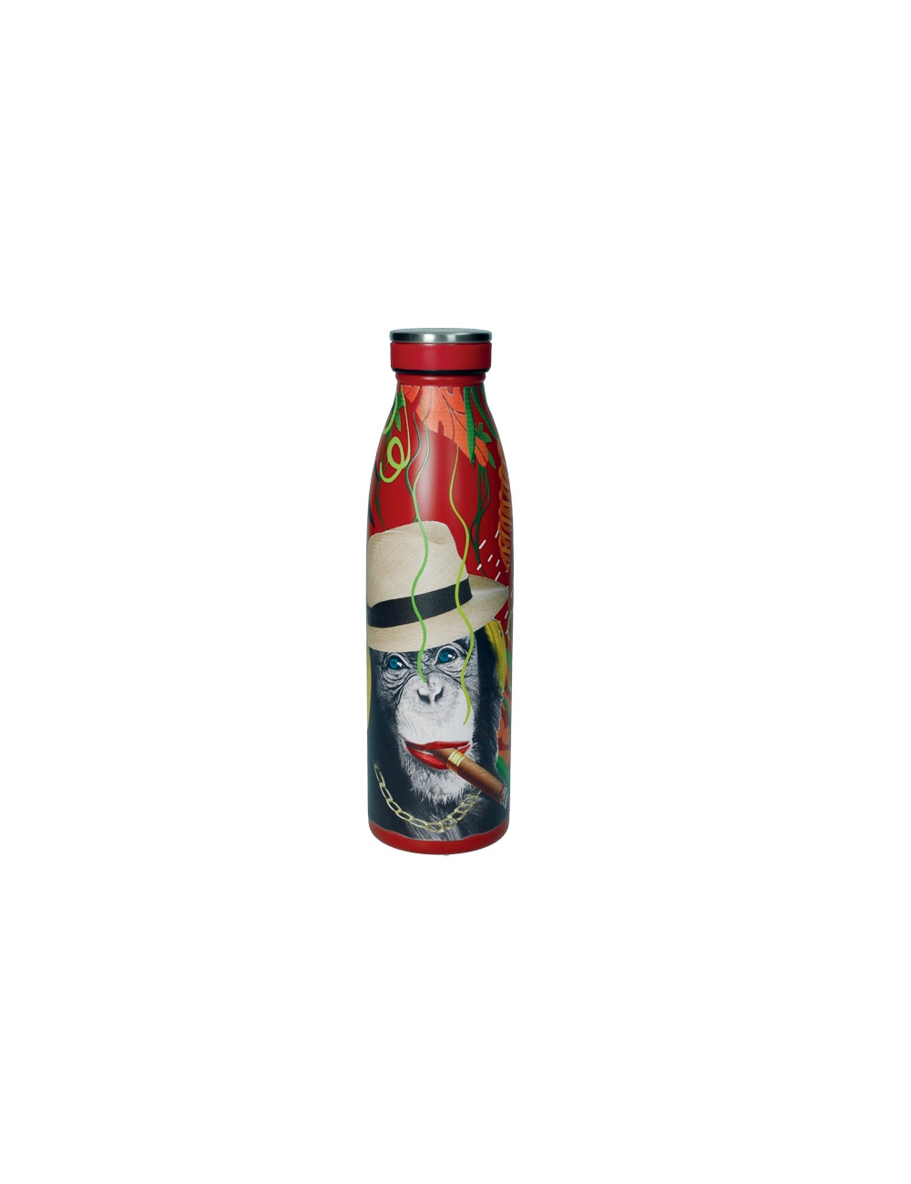 BOTTIGLIA TERMICA FUNNY ZOO 500ML C/CHIUS ERM SOGG.ASS INOX | Brandani