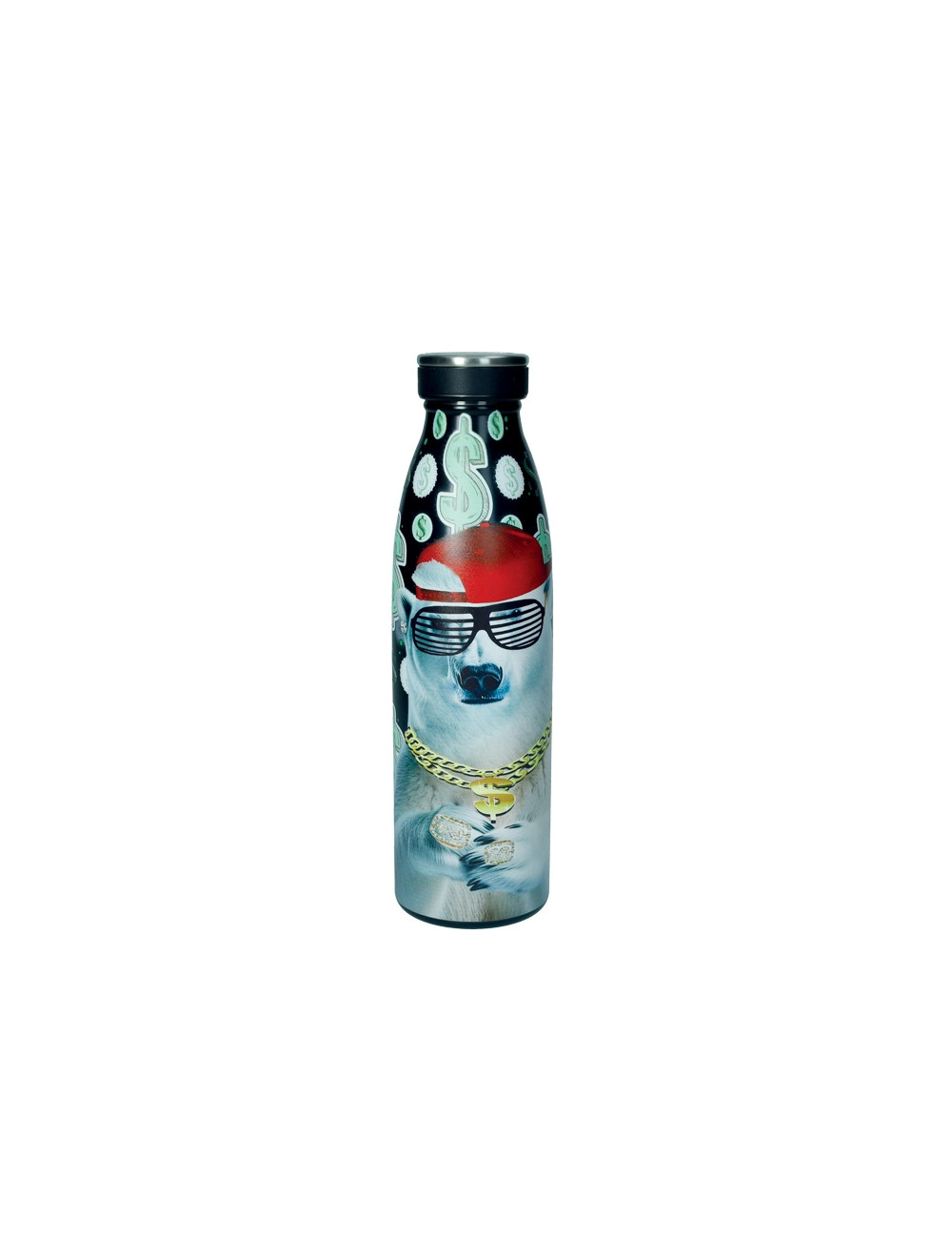 BOTTIGLIA TERMICA FUNNY ZOO 500ML C/CHIUS ERM SOGG.ASS INOX | Brandani