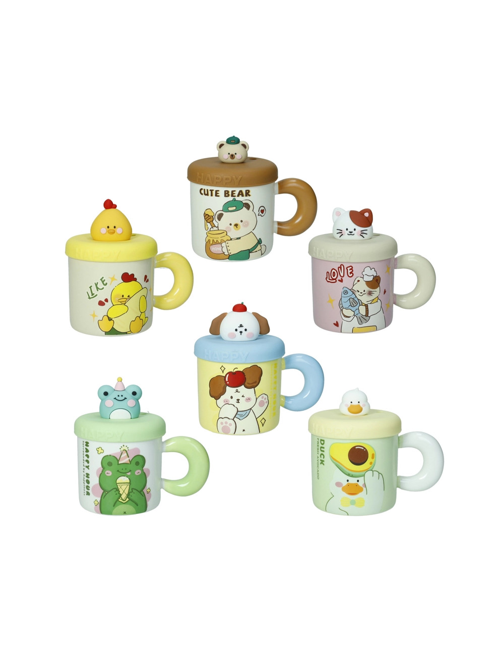 CUP L'ALLEGRA COMITIVA ASS. SUB. 6 PCS NEW BONE CHINA WITH  | Brandani