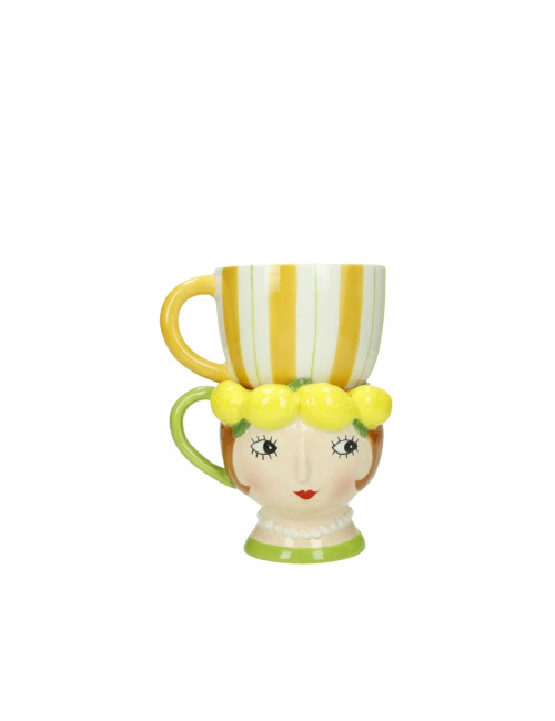 TAZZA DOUBLE LADY LIMONE DOLOMITE | Brandani